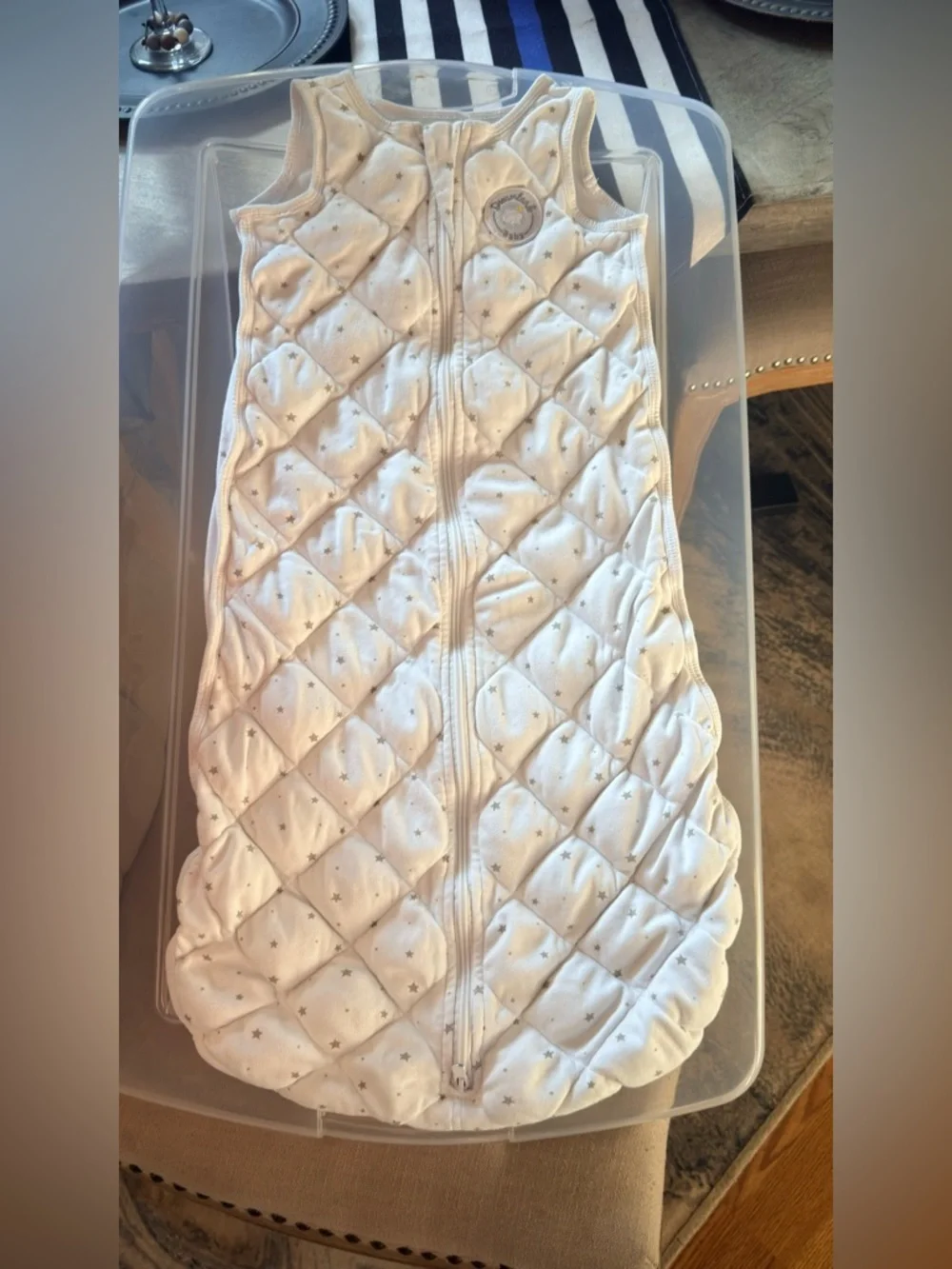 Dreamland Baby quilted weighted Sleep Sack with 2 way Front Zip